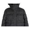 Pánská prošívaná černá zimní bunda s kapucí F&F L