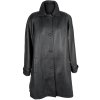 KOŽENÝ dámský černý zateplený kabát Lady Charme XXL