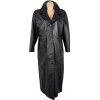 KOŽENÝ dámský černý dlouhý kabát Musil L