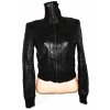 KOŽENÁ dámská měkká černá bunda na zip Heeli L