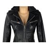KOŽENÁ dámská černá bunda na zip Carrie Hoxton London S