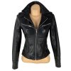 KOŽENÁ dámská černá bunda na zip Carrie Hoxton London S