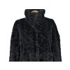 Dámský černý kožíškový oversize kabát Lindex L
