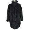 Dámský černý kožíškový oversize kabát Lindex L