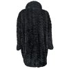 Dámský černý kožíškový oversize kabát Lindex L