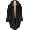 Dámský černý kožíškový oversize kabát Lindex L