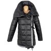 Dámský černý prošívaný kabát Alpine Pro XL