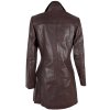 KOŽENÝ dámský hnědý kabát JP M