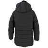 Pánský černý prošívaný kabát s kapucí SMOG S