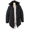 Pánský černý prošívaný kabát s kapucí SMOG S