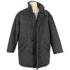 Vlněný (75%) pánský šedý zimní prošívaný kabát BUGATTI XL