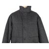 Vlněný (75%) pánský šedý zimní prošívaný kabát BUGATTI XL