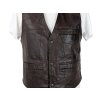 KOŽENÁ pánská černá vesta 50's Holywood authentique style M