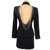Extravagantní dámské černé sako S
