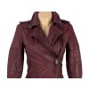 KOŽENÝ dámský vínový zateplený křivák MUUBA 8/36