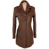 KOŽENÝ dámský hnědý kabát PARIS S