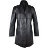 KOŽENÝ dámský černý kabát CERO L