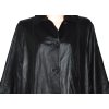 KOŽENÝ dámský černý měkký zateplený kabát Fabiani XXXL - 48