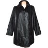 KOŽENÝ dámský černý měkký zateplený kabát Fabiani XXXL - 48