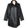 KOŽENÝ dámský černý měkký zateplený kabát Fabiani XXXL - 48