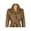 KOŽENÝ dámský hnědý kabát s páskem Set Urban Deluxe L