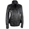 KOŽENÁ dámská černá bunda na zip Tom Tailor M