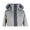 Dámský šedý sportovní kabát s kapucí Alpine Pro M