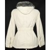 Dámský krémový kabát s kapucí MANGO L
