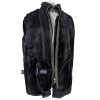 KOŽENÁ pánská černá zimní bunda s pravým kožíškem Gilberto 52