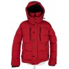 Pánská červená prošívaná zimní bunda s kapucí SMOG M