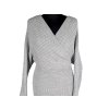 Dámské šedé svetrové šaty S - M