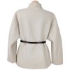 Dámský krémový kabát s páskem Reserved L