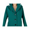 Dámský zelený smaragdový kabát 38