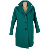 Dámský zelený smaragdový kabát 38