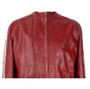 KOŽENÁ pánská červená bunda na zip RACING TEAM L