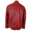 KOŽENÁ pánská červená bunda na zip RACING TEAM L