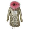 Dámská zlatá zimní parka s kapucí Glam Amour S