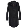 Vlněný (70%) dámský černý kabát Odema (vlna, kašmír) 48/XXL