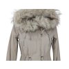 Dámská zimní béžová parka s kapucí Fishbone S