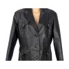 KOŽENÉ dámské černé sako XXL