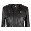 KOŽENÁ dámská černá bunda na zip Yessica 38