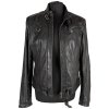KOŽENÁ dámská černá bunda na zip Yessica 38