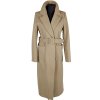 Dámský béžový přechodný kabát s páskem S