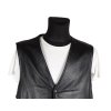 Kožená pánská černá vesta ALLYSA  XL*