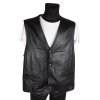 Kožená pánská černá vesta ALLYSA  XL*