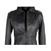 KOŽENÁ dámská černá bunda na zip M