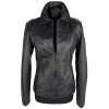 KOŽENÁ dámská černá bunda na zip M