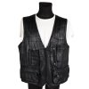 Kožená pánská černá vesta  XXL*