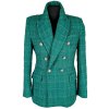 Dámské smaragdové tvídové sako ZARA M