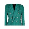 Dámské smaragdové tvídové sako ZARA M